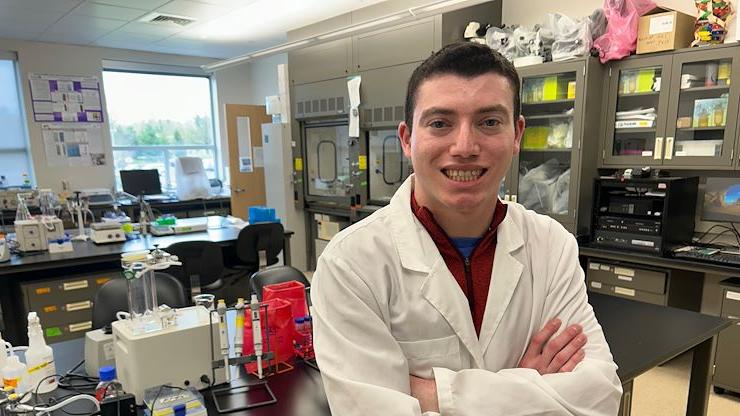 Biotechnology major Zachary Denmark will give the 2024 Montgomery County Community College Commencement student address. Photos by Eric Devlin